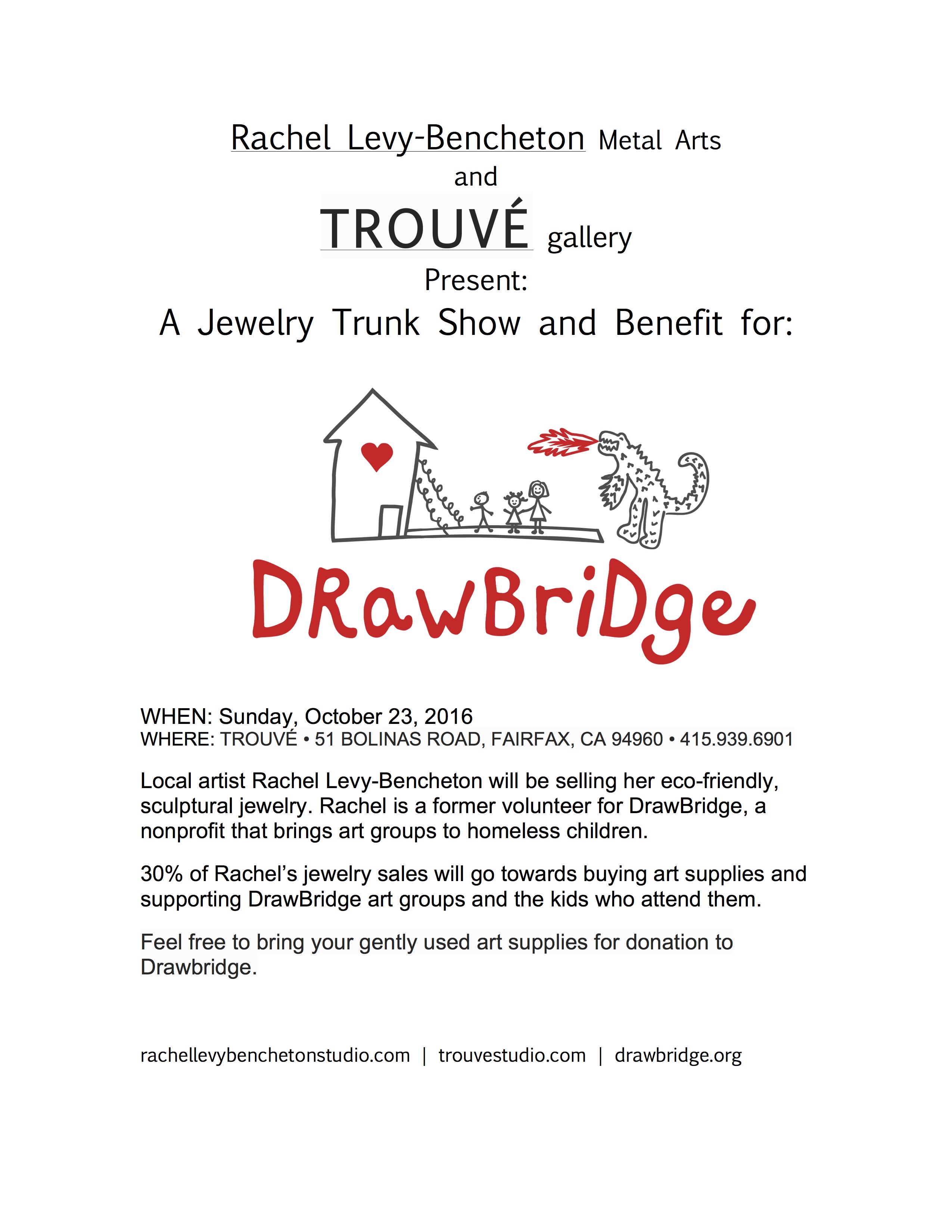 Jewelry Sale A Benefit for DrawBridge!